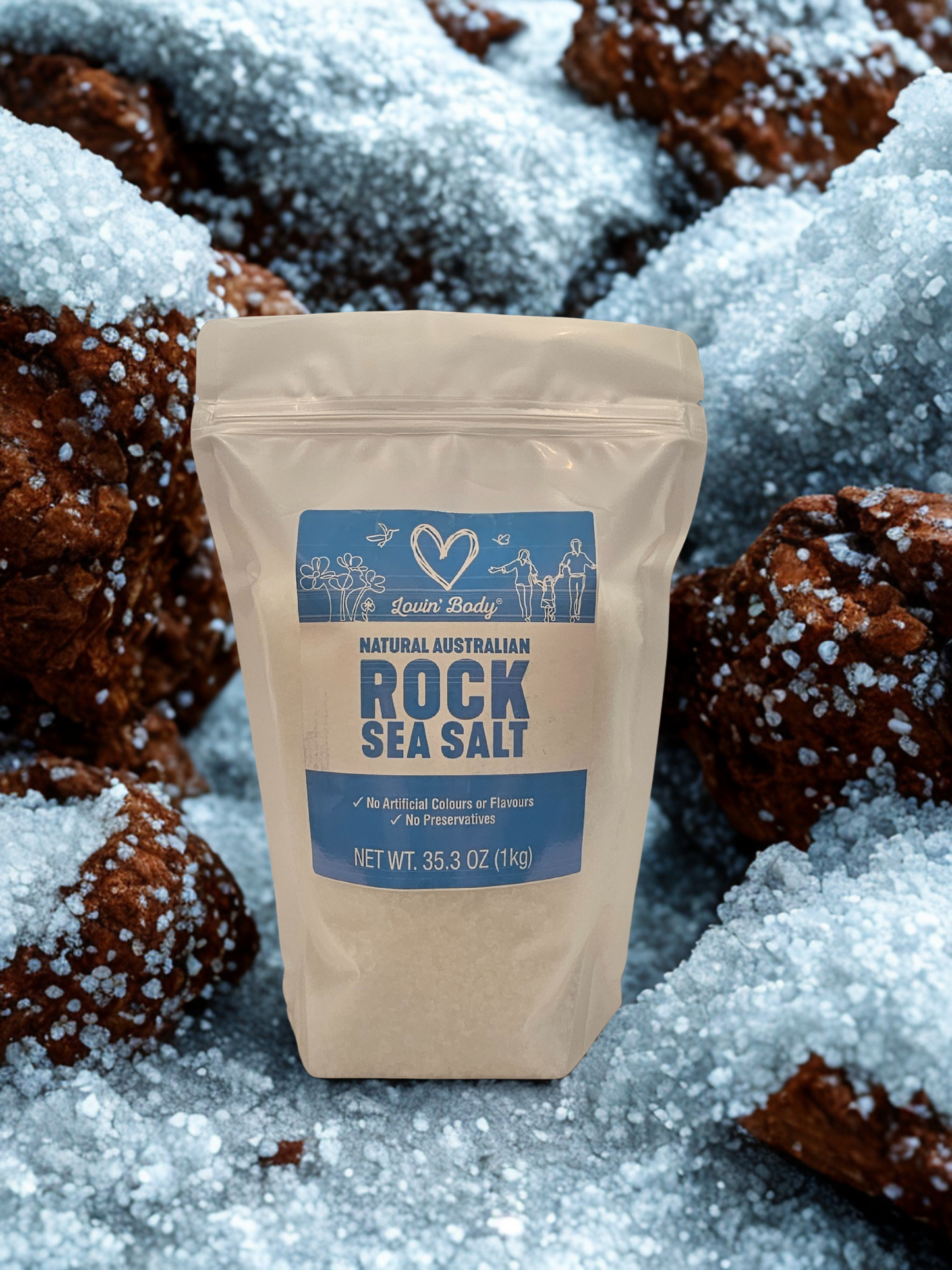 Lovin' Body Natural Australian Rock Sea Salt 1 Kg