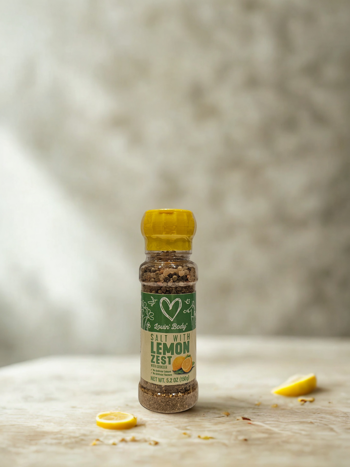 Lovin' Body Salt with Lemon Zest with Grinder 150 gr