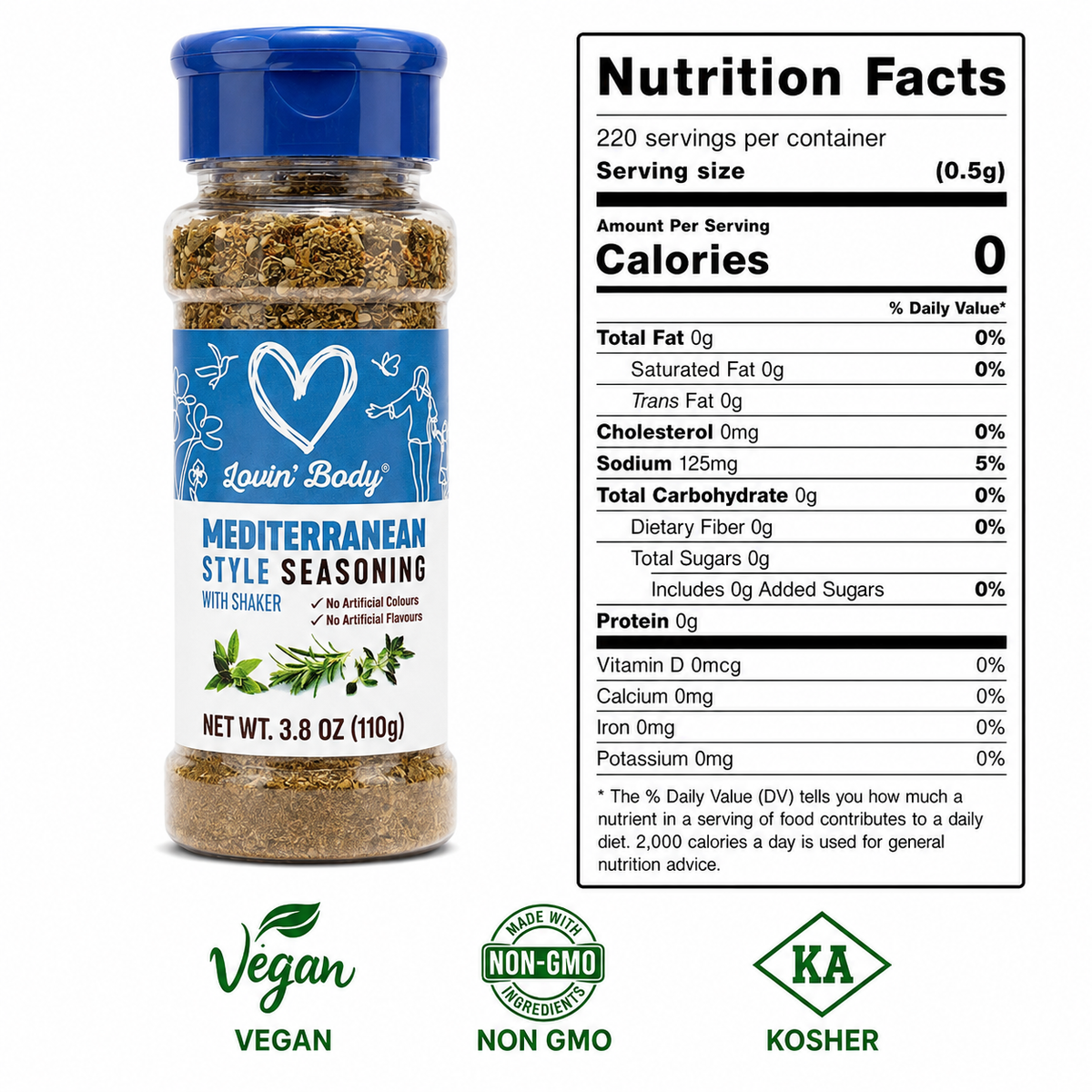 Lovin' Body Mediterranean Seasoning – 110 g