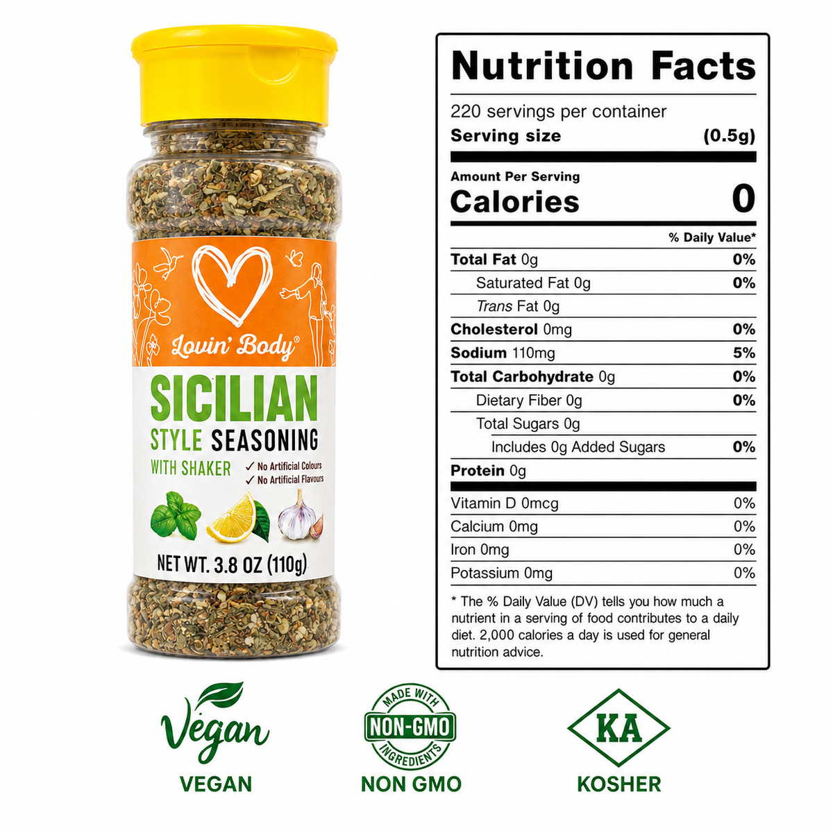 Lovin' Body Sicilian Seasoning – 110 g