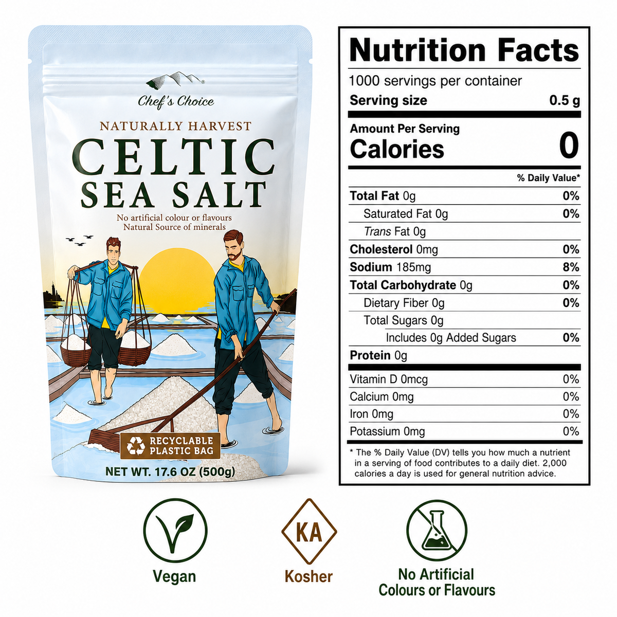Chef's Choice Celtic Sea Salt – 500 g