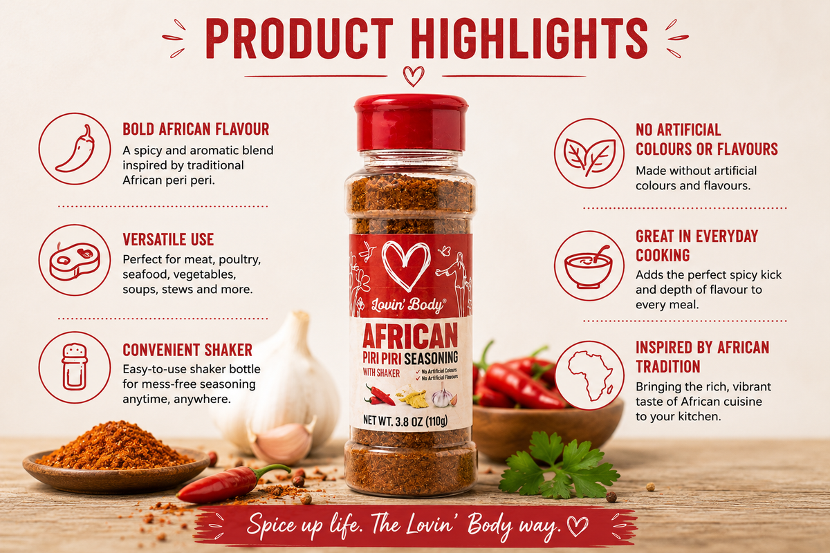 Lovin' Body African Piri Piri Seasoning – 110 g