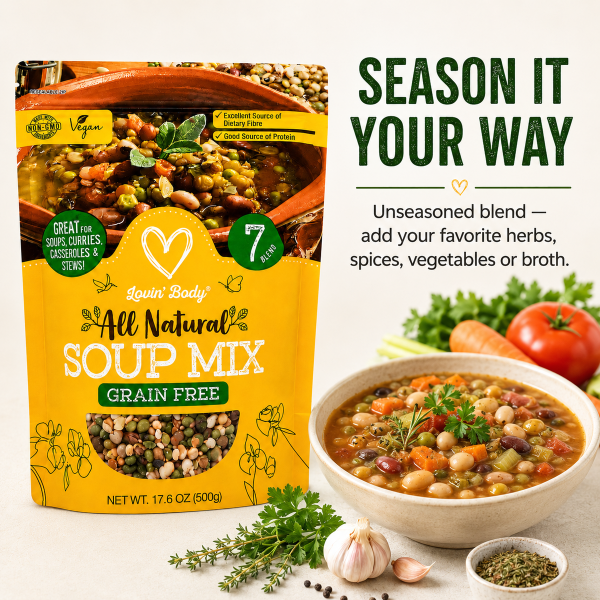 Lovin' Body Seven Blend Soup Mix – 500 g