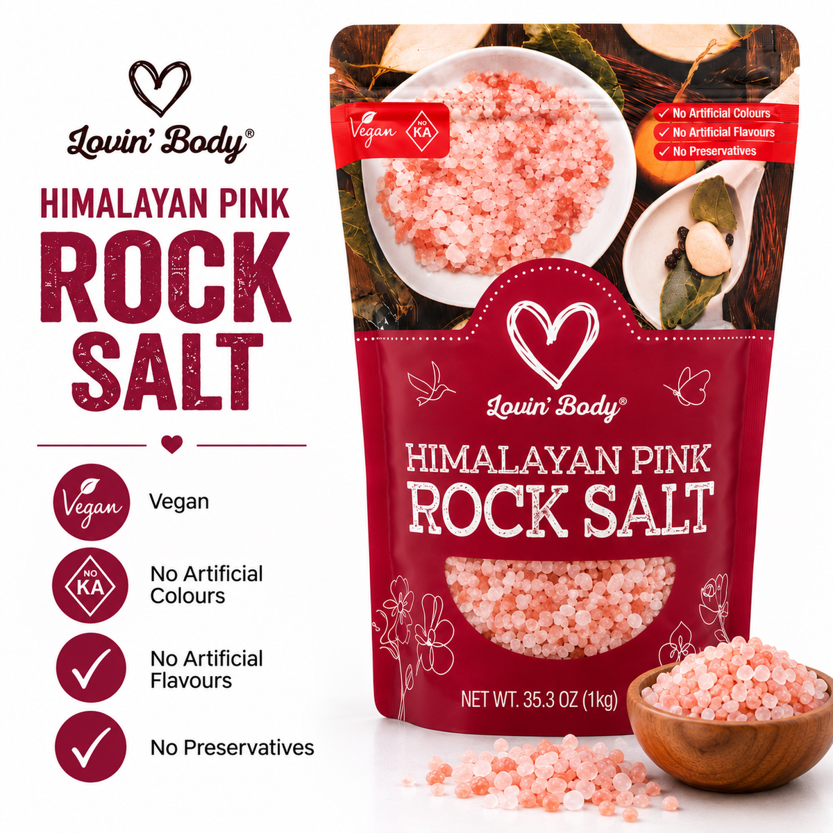 Lovin' Body Himalayan Pink Rock Salt – 1 kg